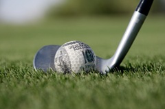 Business Golf Ball with club